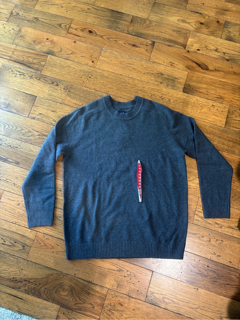 NWT Gap Men's Charcoal Crewneck Sweater Size XL - Classic Knit MSRP $69